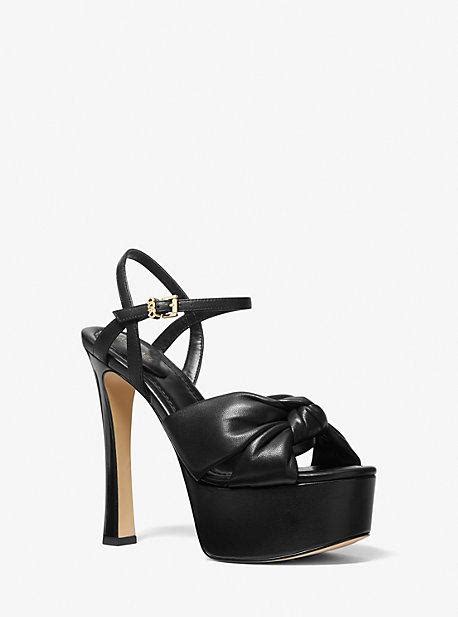 michael michael kors eleni platform|Elena Leather Platform Sandal .